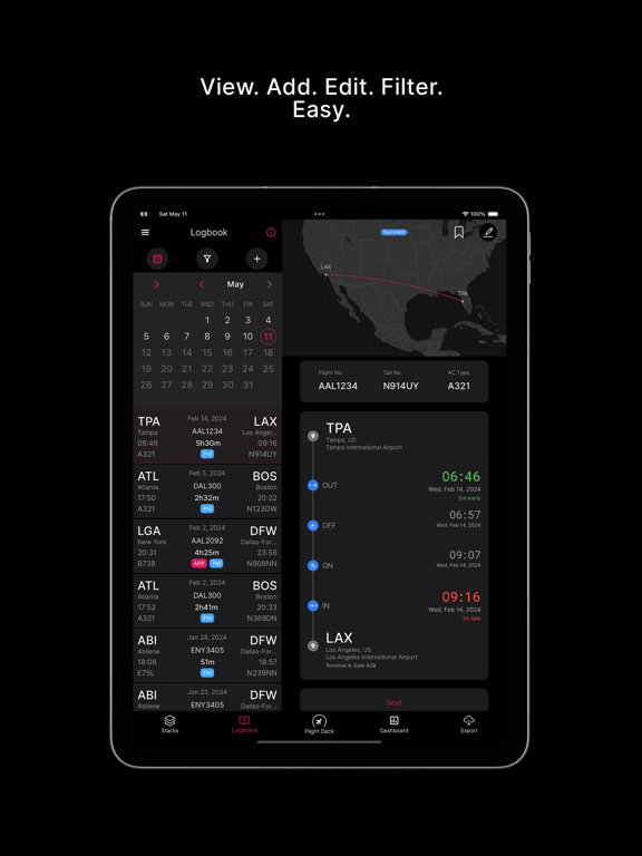 FlightGauge iPad screenshot 2 - Utilities app