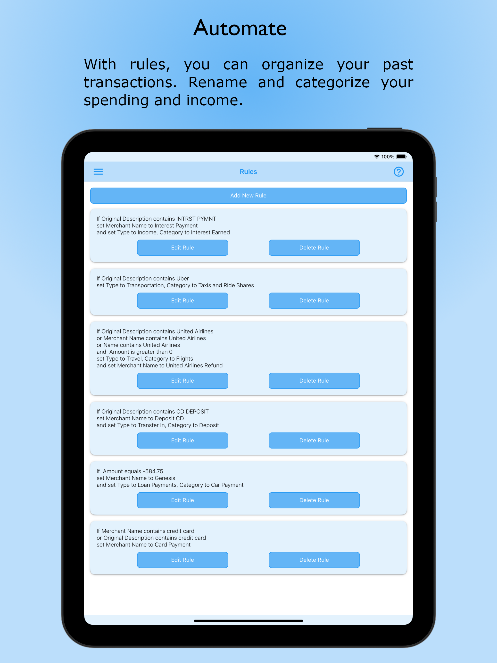 Heron: Budget Planner
