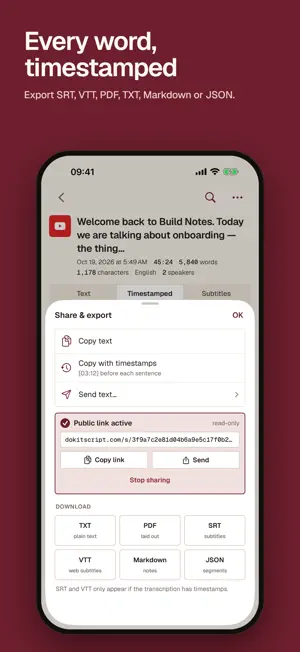 Dokitscript: Video to Text screenshot 3