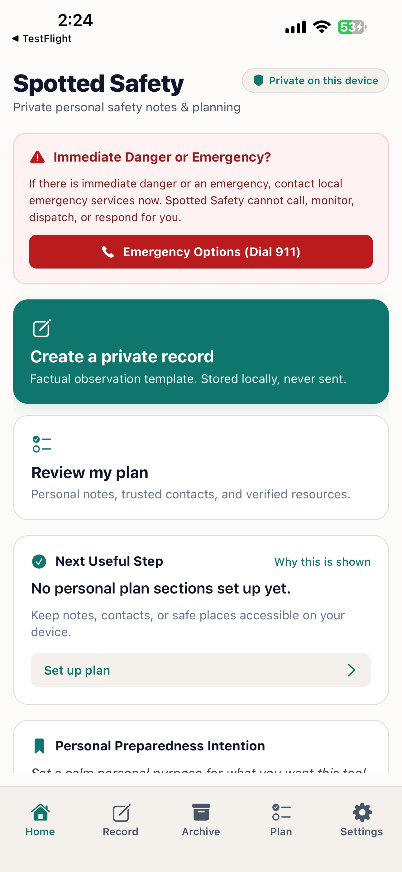 Screenshot 1 of Spotted Safety