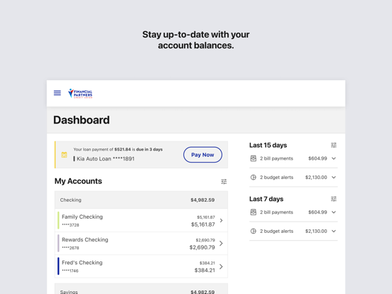 FPCU Mobile Banking iPad screenshot 2 - Finance app