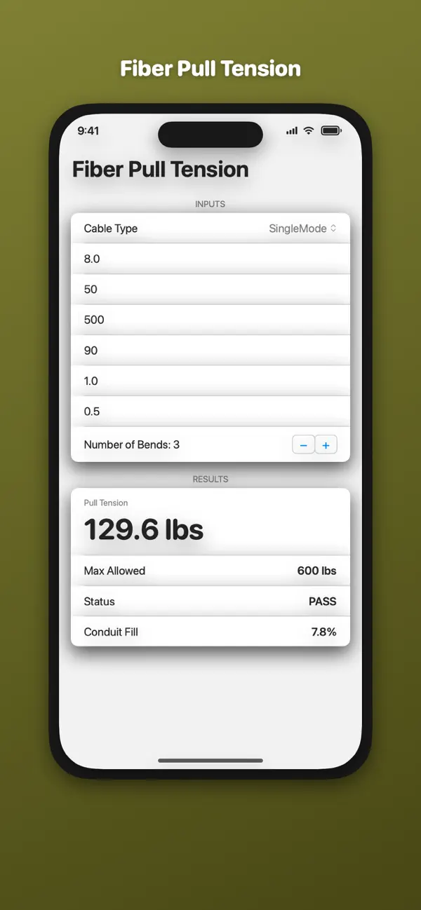 Screenshot #1 pour FiberPull Tension