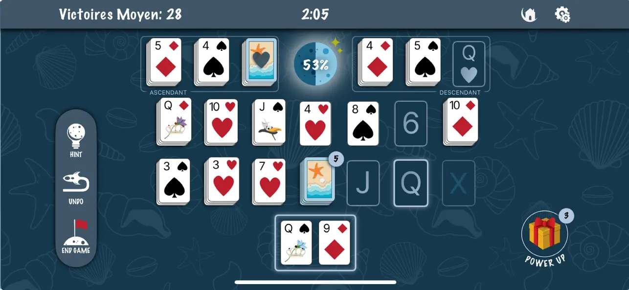 Screenshot #2 pour Blue Moon Solitaire