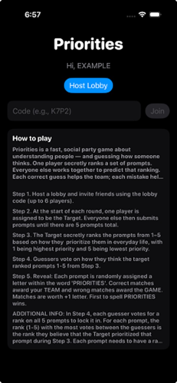 iPhone screenshot