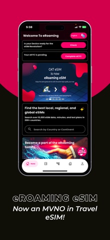 eROAMING eSIM screenshot
