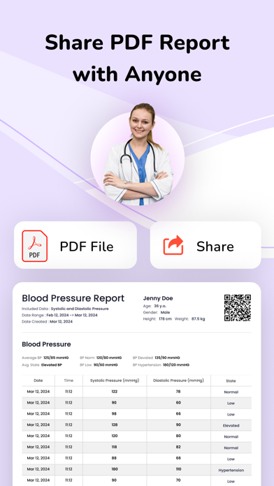 Blood Pressure App Screenshot