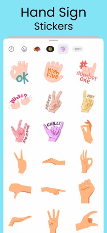 Hand Sign Stickers! iPhone screenshot