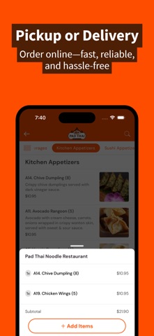 Pad Thai Noodle Restaurant iPhone screenshot