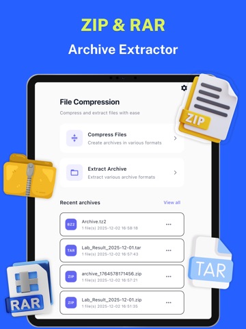 Unrar -  ZIP & Rar Extractor iPad screenshot