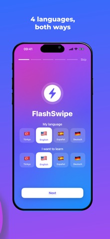 FlashSwipe – Language Cards Screenshot 4 of 6