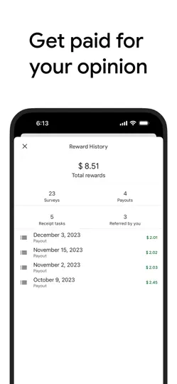 Google Opinion Rewards iPhone Screenshot 2