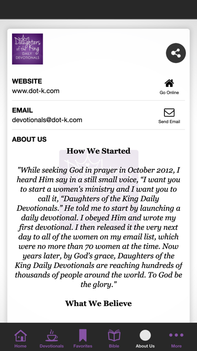 Daughters of the King Daily De Screenshot