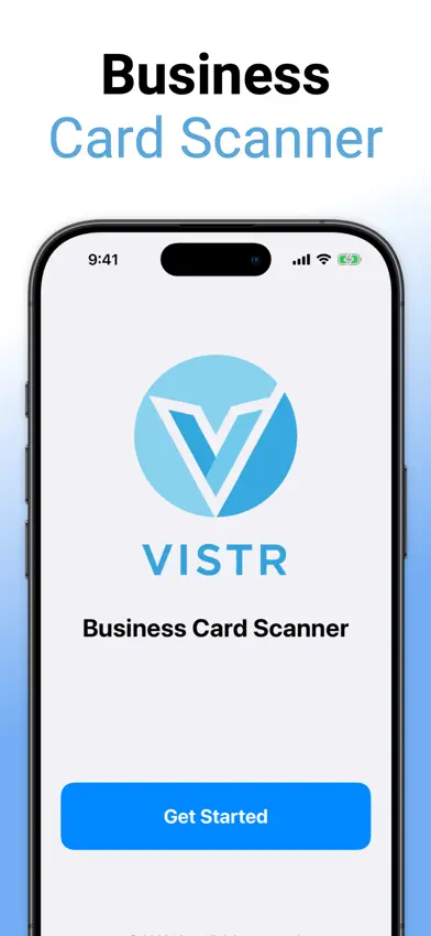 Vistr Business Card Scanner screenshot 1