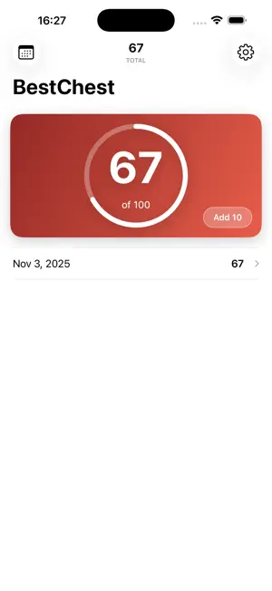 BestChest – Push‑Up Tracker screenshot 1