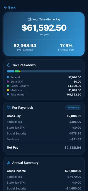 Tax Withholding Calculator screenshot 2