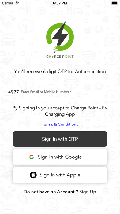 Charge Point - EV Charging App Screenshot
