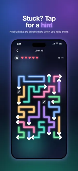 Arrows Neon: Glow Puzzle screenshot 1