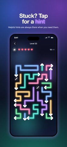 Arrows Puzzle - Neon Game screenshot 1