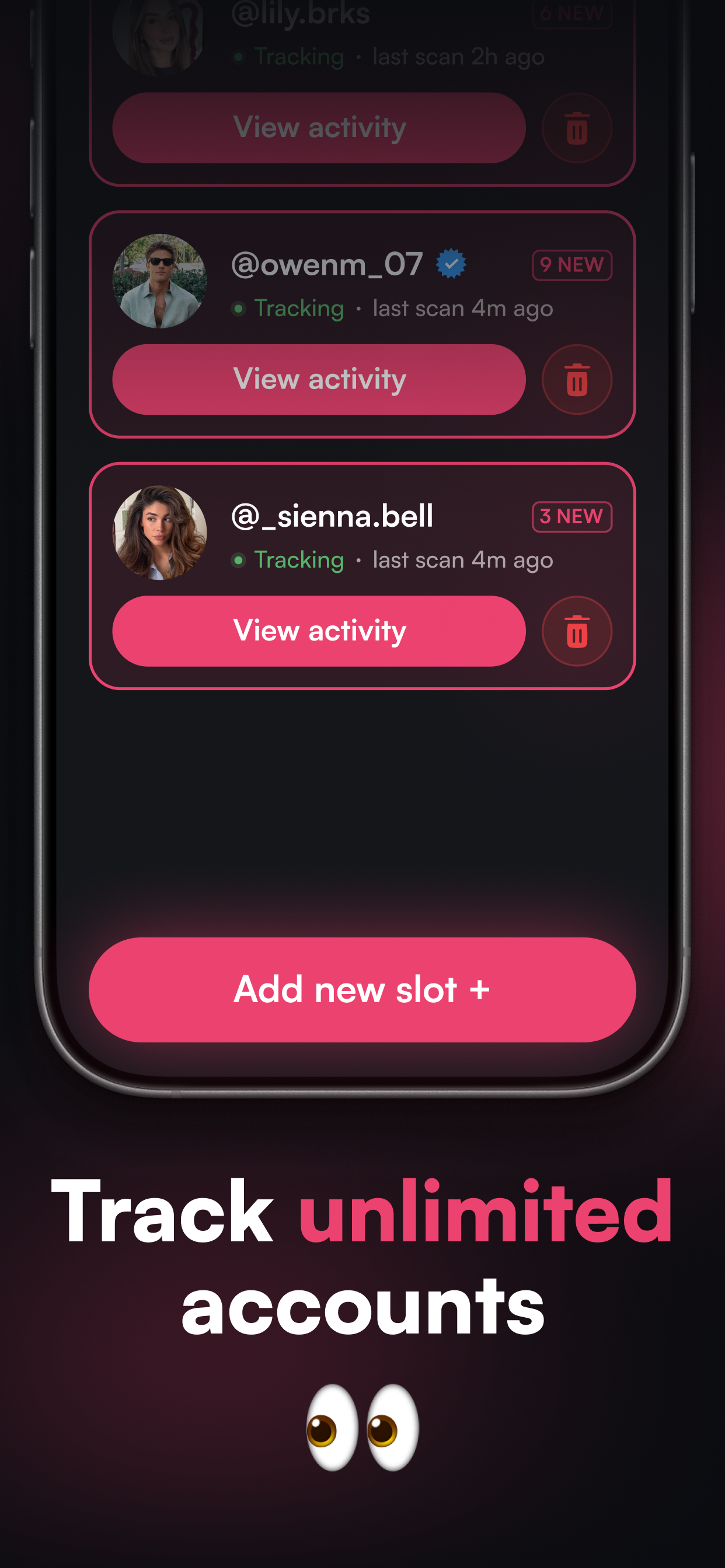 Recently Followed: Tracker screenshot 4