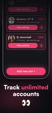 Recently Followed: Tracker screenshot