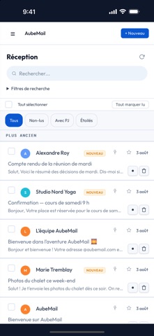 AubeMail screenshot 2