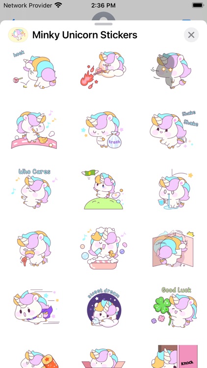 Minky Unicorn Stickers screenshot-3