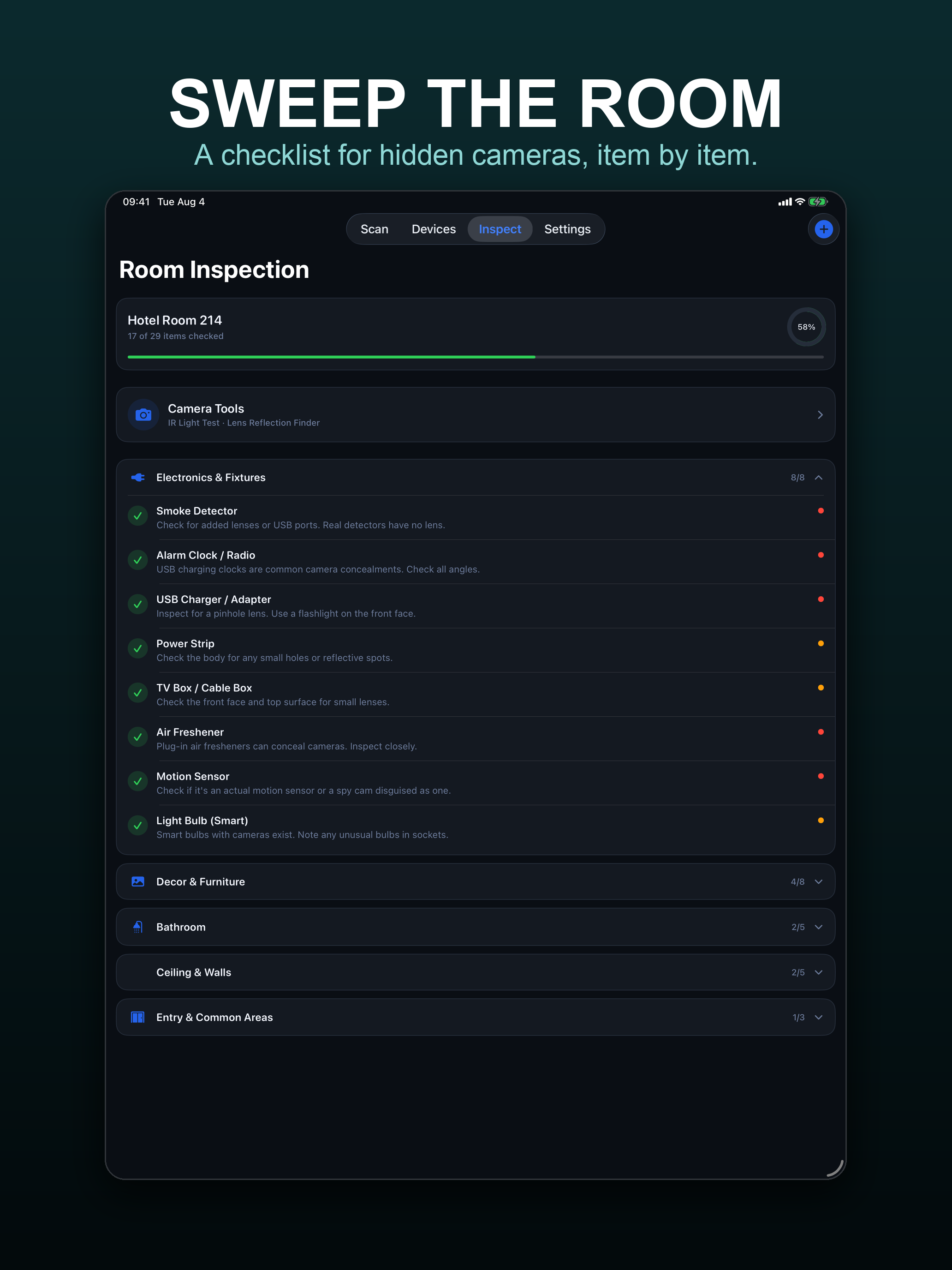 PrivacyScan: Room Detector screenshot 8