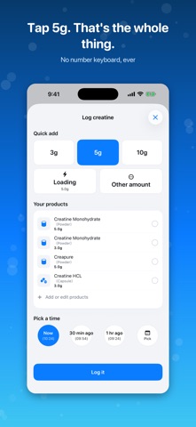 Creatine Tank: Daily Tracker Screenshot 2 of 5