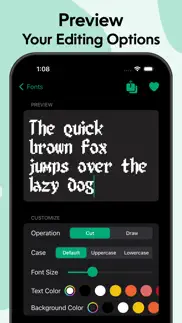 font space for cut machines iPhone Captures Décran 4