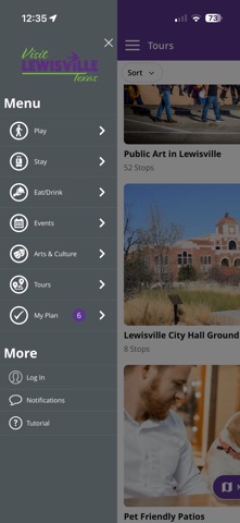 Visit Lewisville Texas app screenshot