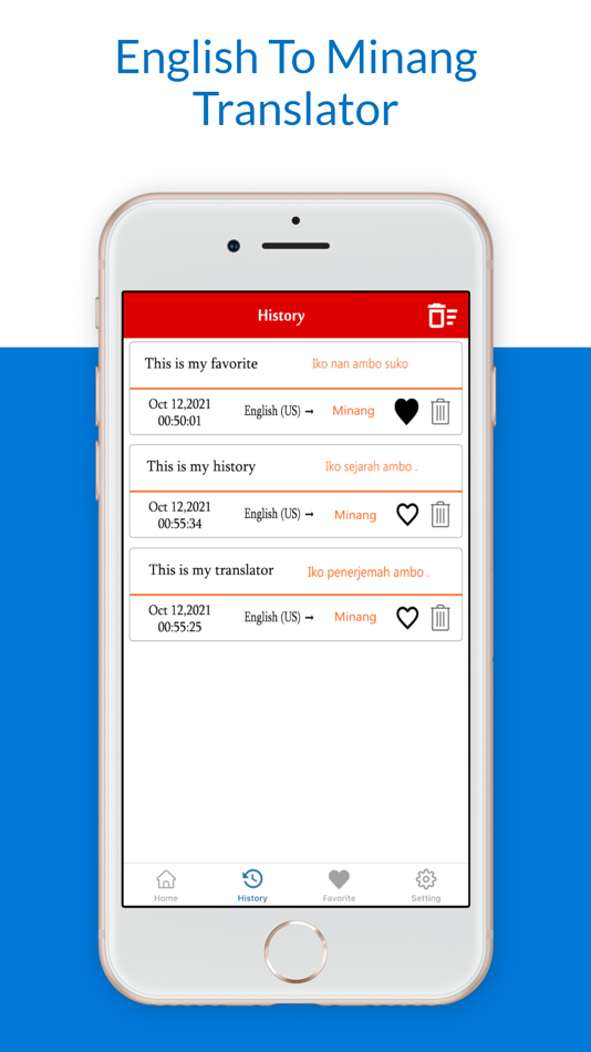 #3. English To Minang Translator (iOS) By: Sandip H Vavadiya