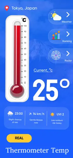 Real Thermometer & Temperature iPhone-skjermbilde 1