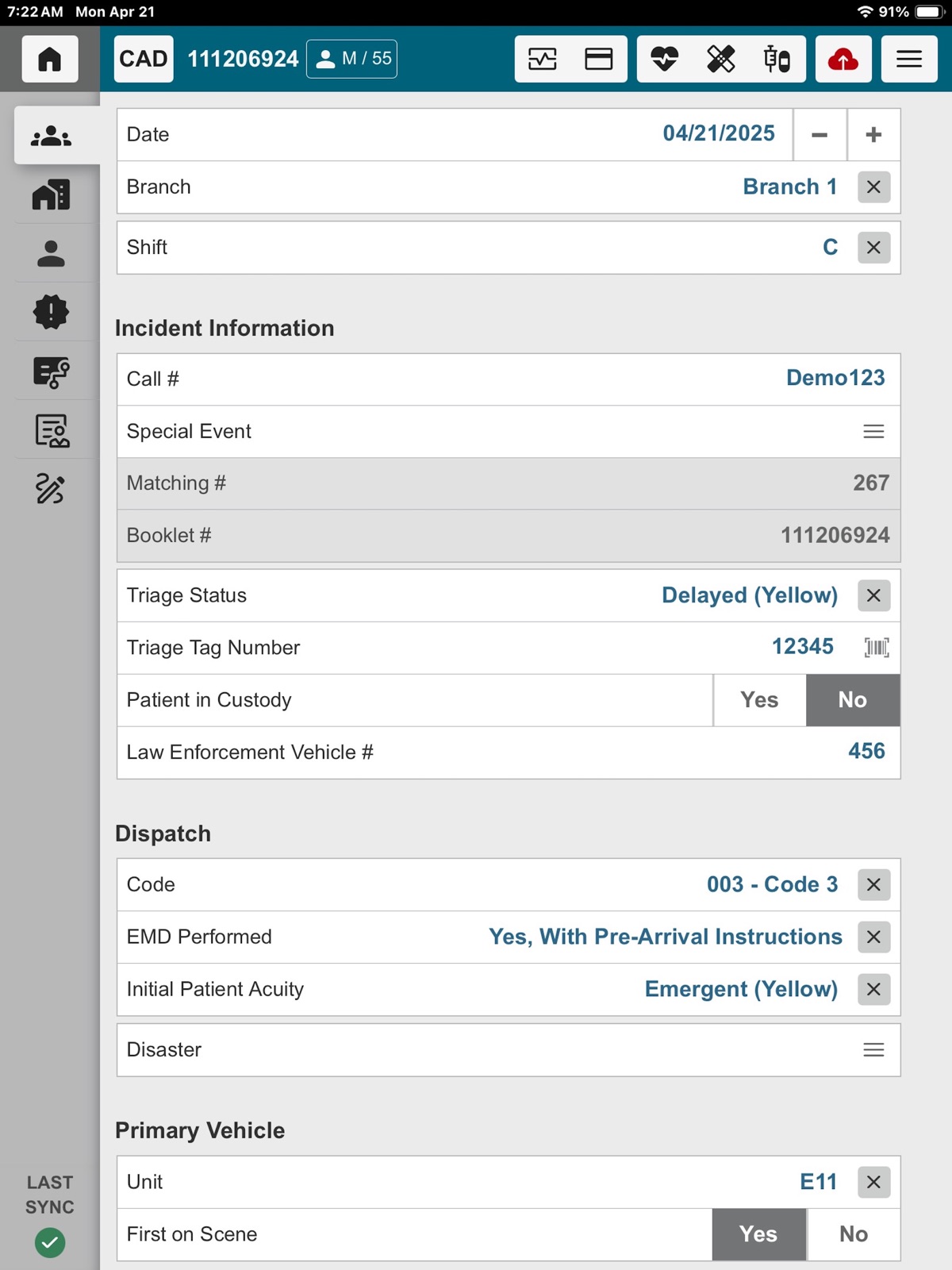 HealthEMS MobileTouch ipad screenshot 3