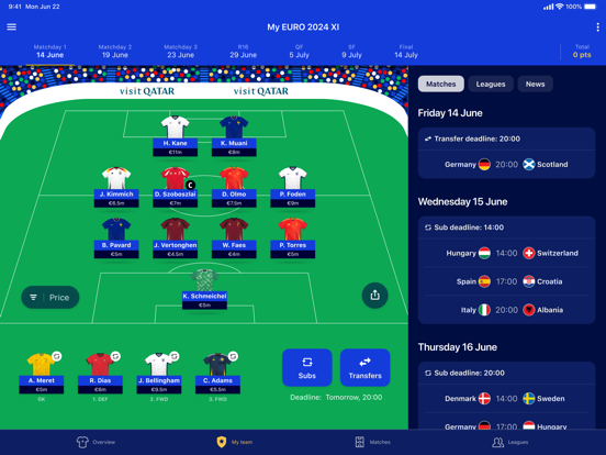 UEFA Gaming: Fantasy Football iPad app afbeelding 3