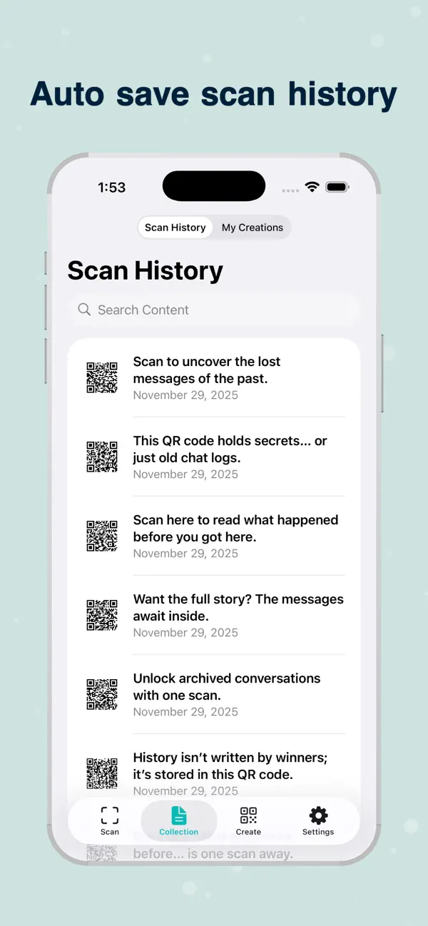 Screenshot #2 pour QScan - Ultimate QR Code Tool