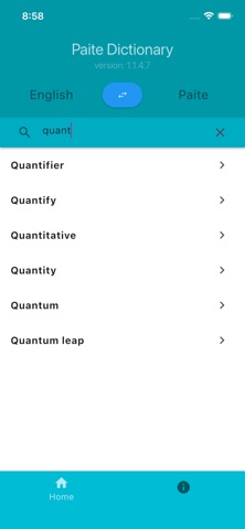 Paite English Dictionary screenshot