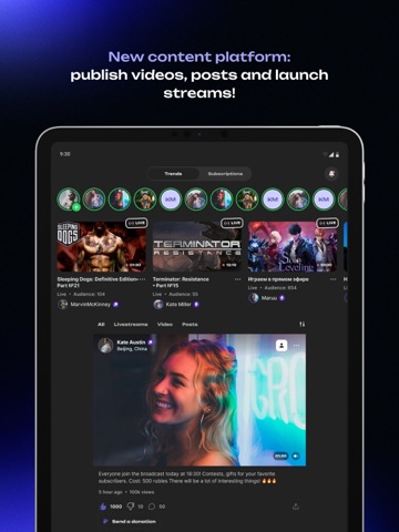 Tach – video, streams, blogs iPad screenshot