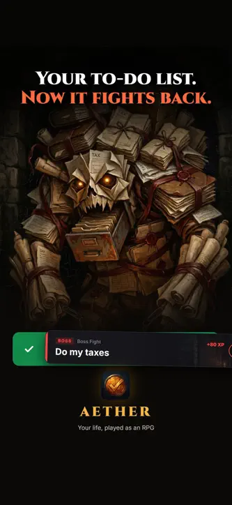 Aether: To-Do List RPG screenshot 1