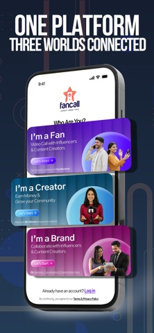 Fancall: Connect with Creators iPhone screenshot