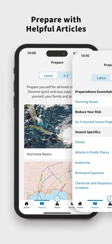 FEMA - The app offers "Hazard Specifics" preparedness articles, such as "Hurricane Basics", empowering users with knowledge for various emergency scenarios.