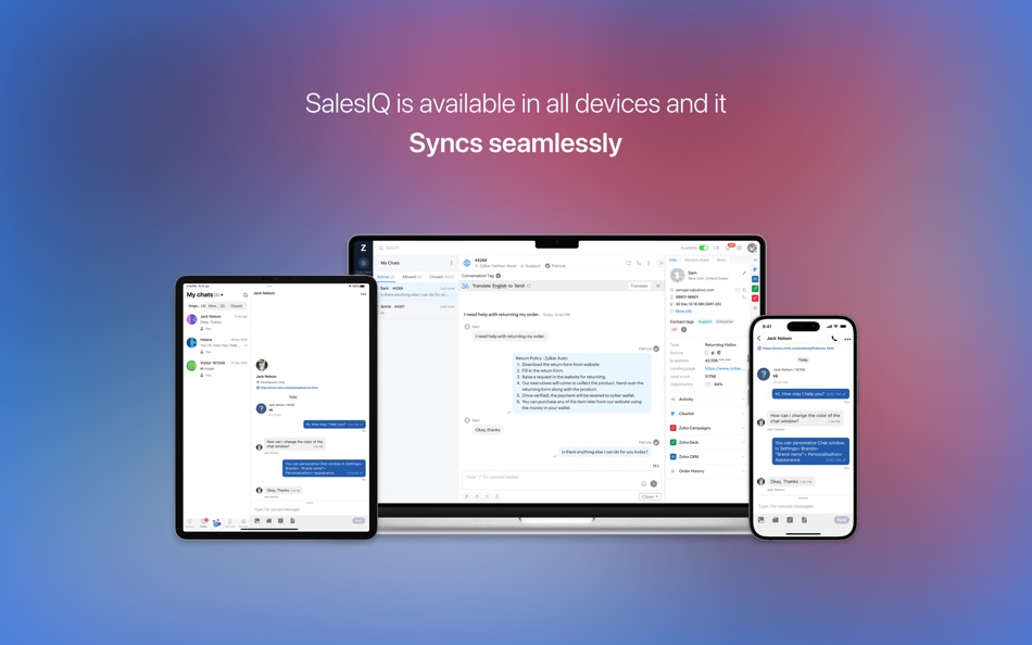 #4. Zoho SalesIQ - Live Chat App (macOS) 게시자: Zoho Corporation