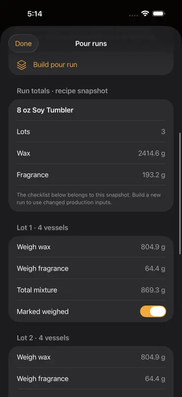 Pourwick: Candle Calculator screenshot 3 of 3