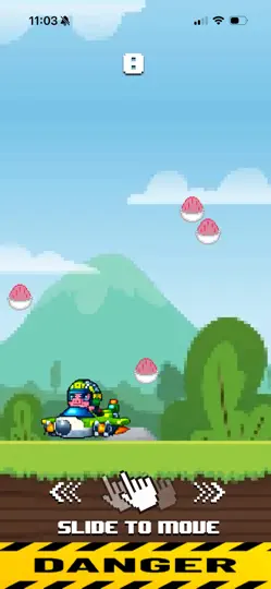 Captura de pantalla de Family Pig Dodge Jelly en iPhone 3