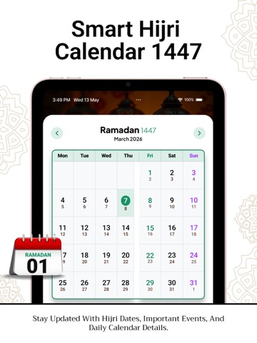 Islamic Calendar - Hijri Date iPad screenshot 2