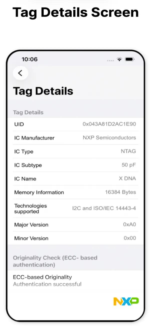 Screenshot #3 pour NFC TagInfo by NXP