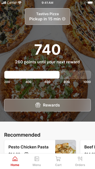 Tastivo Pizza iPhone screenshot 1 - Food & Drink app