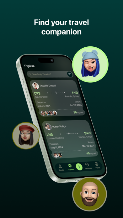 Rihle - Find travel companion Screenshot