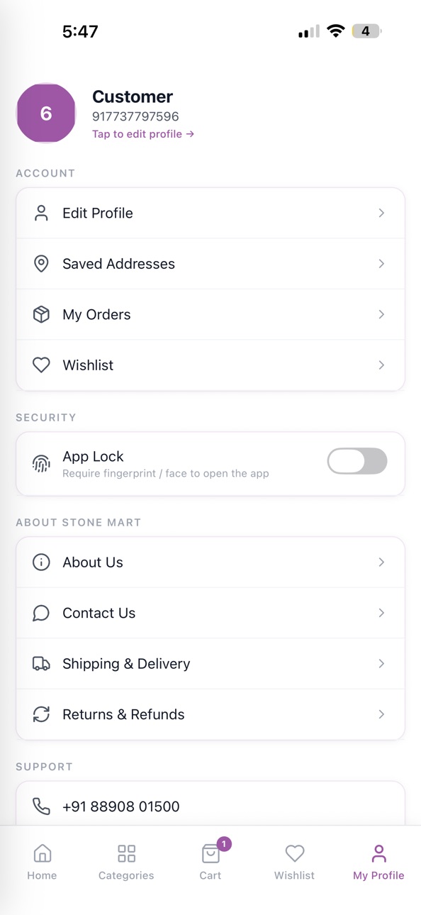 iPhone screenshot