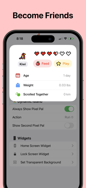 ‎Pixel Pals Widget Pet Game Screenshot