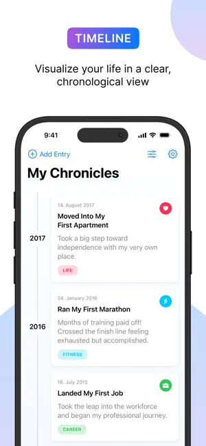 MyChronicles - Life Timeline screenshot 1